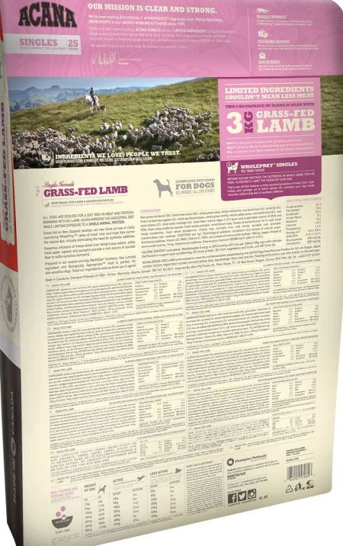Acana Grass-Fed Lamb Sucha Karma dla psa op. 17kg