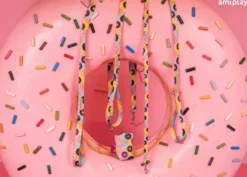Amiplay Obroża BeHappy dla psa rozm. L (35-50cm) wzór Donut