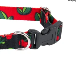 Amiplay Obroża BeHappy dla psa rozm. S (20-35cm) wzór Cherry