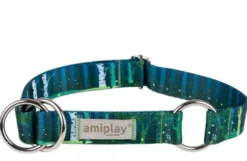 Amiplay Obroża półzaciskowa BeNature dla psa rozm. L (35-50cm) wzór Forest