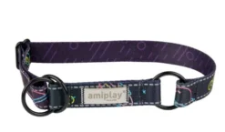 Amiplay Obroża półzaciskowa BeSpace dla psa rozm. M (25-40cm) wzór Neon
