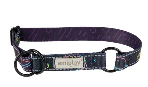 Amiplay Obroża półzaciskowa BeSpace dla psa rozm. XL (40-60cm) wzór Neon