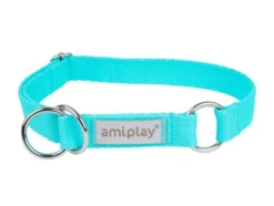 Amiplay Obroża półzaciskowa Samba dla psa rozm. M (25-40cm) kolor turkusowy