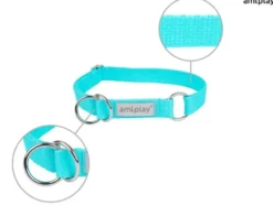 Amiplay Obroża półzaciskowa Samba dla psa rozm. XL (40-60cm) kolor turkusowy