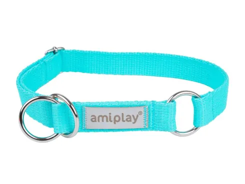Amiplay Obroża półzaciskowa Samba dla psa rozm. XL (40-60cm) kolor turkusowy
