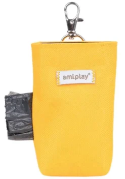 Amiplay Torebka na worki na ekskrementy Samba dla psa kolor żółty WYPRZEDAŻ