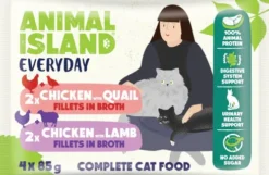 Animal Island Everyday Chicken with Quail&Chicken with Lamb in Broth Mokra Karma dla kota op. 4x85g