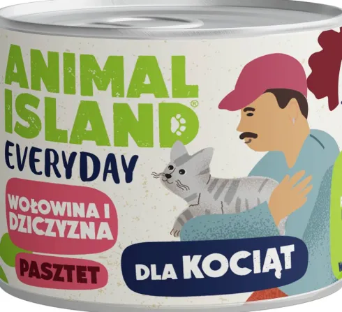 Animal Island Everyday Kitten Wołowina i dziczyzna Mokra Karma dla kociąt op. 185g