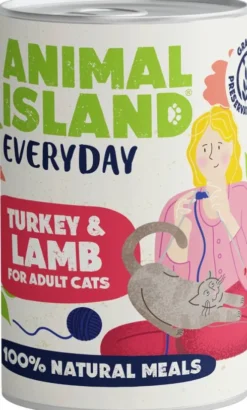 Animal Island Everyday Turkey&Lamb Mokra Karma dla kota op. 400g Pakiet 12szt.