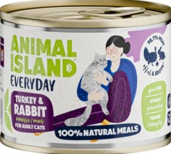 Animal Island Everyday Turkey&Rabbit Mokra Karma dla kota op. 200g Pakiet 12szt.