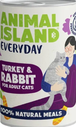 Animal Island Everyday Turkey&Rabbit Mokra Karma dla kota op. 400g