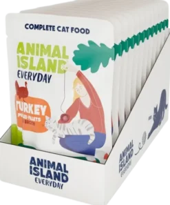 Animal Island Everyday Turkey in Broth Mokra Karma dla kota op. 12x85g + Talerzyk GRATIS