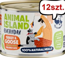 Animal Island Everyday Turkey&Goose Mokra Karma dla kota op. 200g Pakiet 12szt.