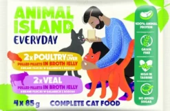 Animal Island Everyday Veal&Poultry with Liver in Jelly Mokra Karma dla kota op. 4x85g