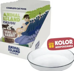 Animal Island Everyday Veal with Rabbit in Broth Mokra Karma dla kota op. 12x85g + Talerzyk GRATIS