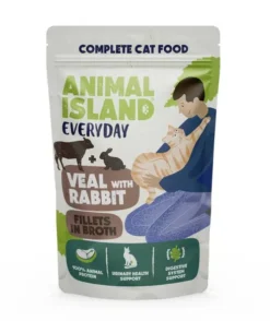 Animal Island Everyday Veal with Rabbit in Broth Mokra Karma dla kota op. 12x85g + Talerzyk GRATIS