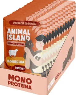 Animal Island Monoproteina Jagnięcina Mokra Karma dla kota op. 100g Pakiet 10szt.