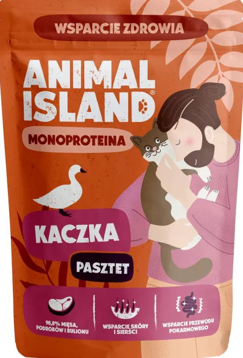 Animal Island Monoproteina Kaczka Mokra Karma dla kota op. 100g