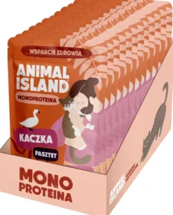 Animal Island Monoproteina Kaczka Mokra Karma dla kota op. 100g Pakiet 10szt.