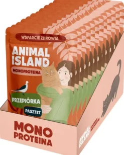 Animal Island Monoproteina Przepiórka Mokra Karma dla kota op. 100g Pakiet 10szt.