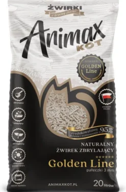 Animax Żwirek drewniany (Pellet) Golden Line dla kota op. 20l