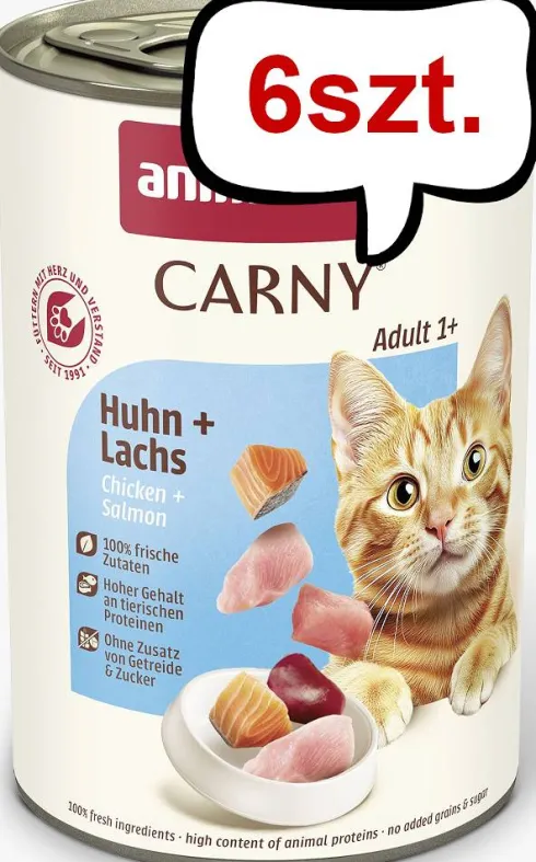 Animonda Carny Adult Kurczak i Łosoś Mokra Karma dla kota op. 400g Pakiet 6 szt.