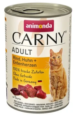 Animonda Carny Adult Wołowina i Kurczak z Kaczymi sercami Mokra Karma dla kota op. 400g