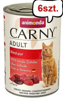 Animonda Carny Adult Wołowina Mokra Karma dla kota op. 400g Pakiet 6szt.