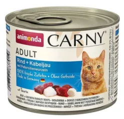 Animonda Carny Adult Wołowina i Dorsz z pietruszką Mokra Karma dla kota op. 200g Pakiet 12szt.