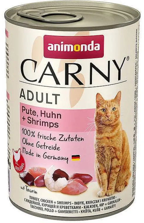 Animonda Carny Adult Wołowina i Indyk z Krewetkami Mokra Karma dla kota op. 400g Pakiet 6szt.
