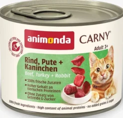 Animonda Carny Adult Wołowina i Indyk z Królikiem Mokra Karma dla kota op. 200g Pakiet 12szt.