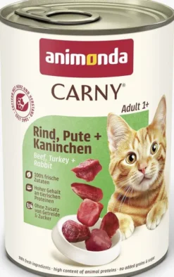 Animonda Carny Adult Wołowina i Indyk z Królikiem Mokra Karma dla kota op. 400g