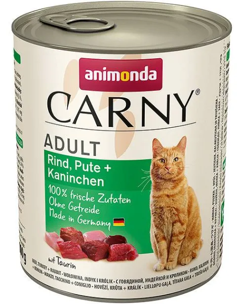 Animonda Carny Adult Wołowina i Indyk z Królikiem Mokra Karma dla kota op. 800g