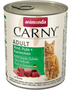 Animonda Carny Adult Wołowina i Indyk z Królikiem Mokra Karma dla kota op. 800g Pakiet 6szt.