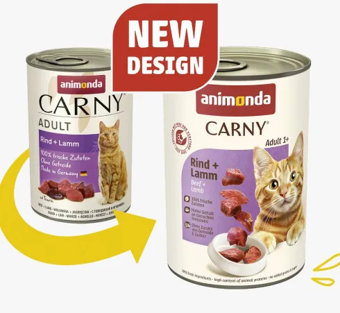Animonda Carny Adult Wołowina i Jagnięcina Mokra Karma dla kota op. 400g Pakiet 6szt.