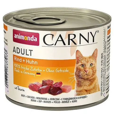Animonda Carny Adult Wołowina i Kurczak Mokra Karma dla kota op. 200g Pakiet 12szt.