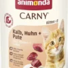 Animonda Carny Kitten Cięlęcina z kurczakiem i indykiem Mokra Karma dla kociąt op. 400g