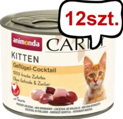 Animonda Carny Kitten Koktaji Drobiowy Mokra Karma dla kociąt op. 200g Pakiet 12szt.