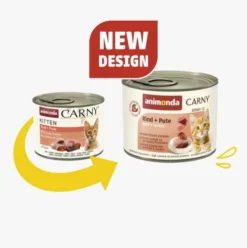 Animonda Carny Kitten Wołowina i indyk Mokra Karma dla kociąt op. 200g Pakiet 12szt.
