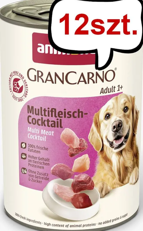Animonda GranCarno Adult koktajl mięsny Mokra Karma dla psa op. 400g Pakiet 12szt.