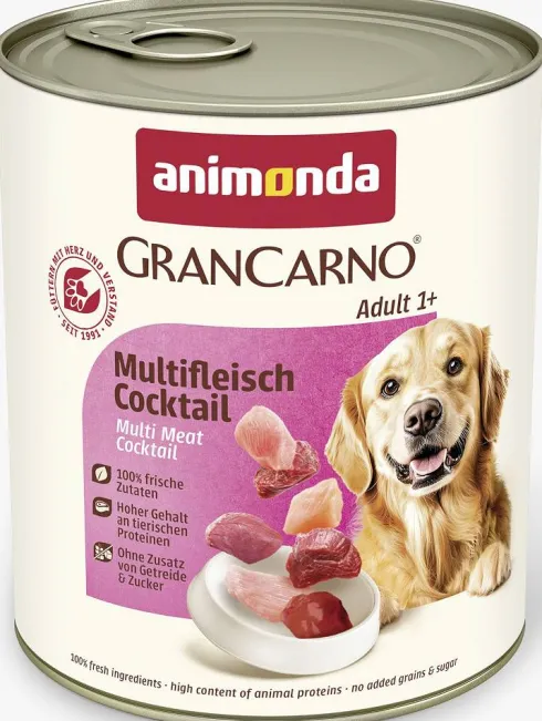 Animonda GranCarno Adult koktajl mięsny Mokra Karma dla psa op. 800g Pakiet 12szt.