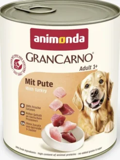 Animonda GranCarno Adult wieprzowina z indykiem Mokra Karma dla psa op. 800g Pakiet 12szt.