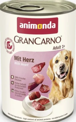 Animonda GranCarno Adult wieprzowina z sercami Mokra Karma dla psa op. 400g
