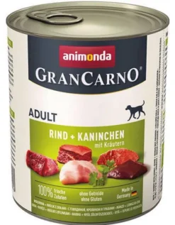 Animonda GranCarno Adult wołowina z królikiem i ziołami Mokra Karma dla psa op. 800g Pakiet 12szt.