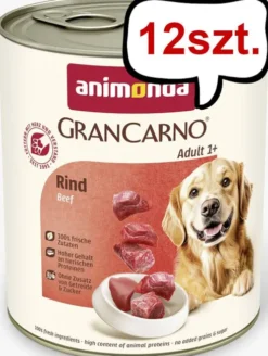 Animonda GranCarno Adult wołowina Mokra Karma dla psa op. 800g Pakiet 12szt.