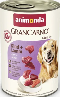 Animonda GranCarno Adult wołowina z jagnięciną Mokra Karma dla psa op. 400g
