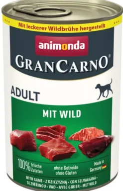 Animonda GranCarno Adult z dziczyzną Mokra Karma dla psa op. 400g Pakiet 12szt.