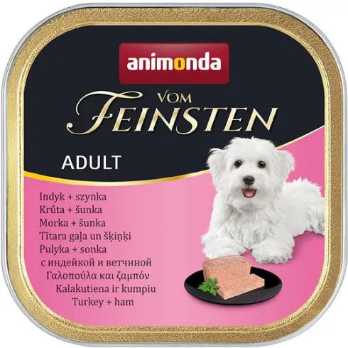Animonda vom Feinsten Adult Indyk z szynką (pute&schinken) Mokra Karma dla psa op. 150g Pakiet 11szt.