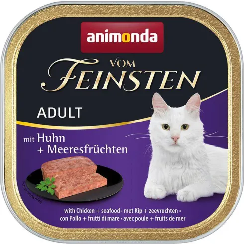Animonda Vom Feinsten Adult Kurczak z owocami morza Mokra Karma dla kota op. 100g