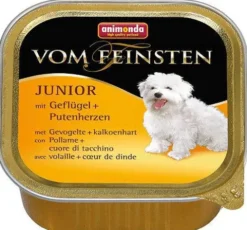 Animonda vom Feinsten DOG JUNIOR drób z sercami indyka (geflugel&puteherzen) Mokra Karma dla szczeniaka op. 150g Pakiet 11szt.